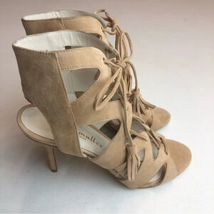 New Bettye Muller Swell Lace Up Open Toe Sandal Size 10